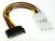 65159 KABEL POWER SATA 15PIN > 2X 4PIN MOLEX BUCHSE 20CM