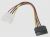 60120 KABEL NETZ SATA HDD > MOLEX 4 PIN STECKER MIT METALL CLIP -