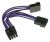 83703 STROMKABEL 8 PIN EPS > 2 X 4 PIN TEXTILUMMANTELUNG VIOLETT