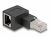 87863 RJ45 Stecker zu RJ45 Buchse Adapter CAT.6A 90° nach links gewinkelt